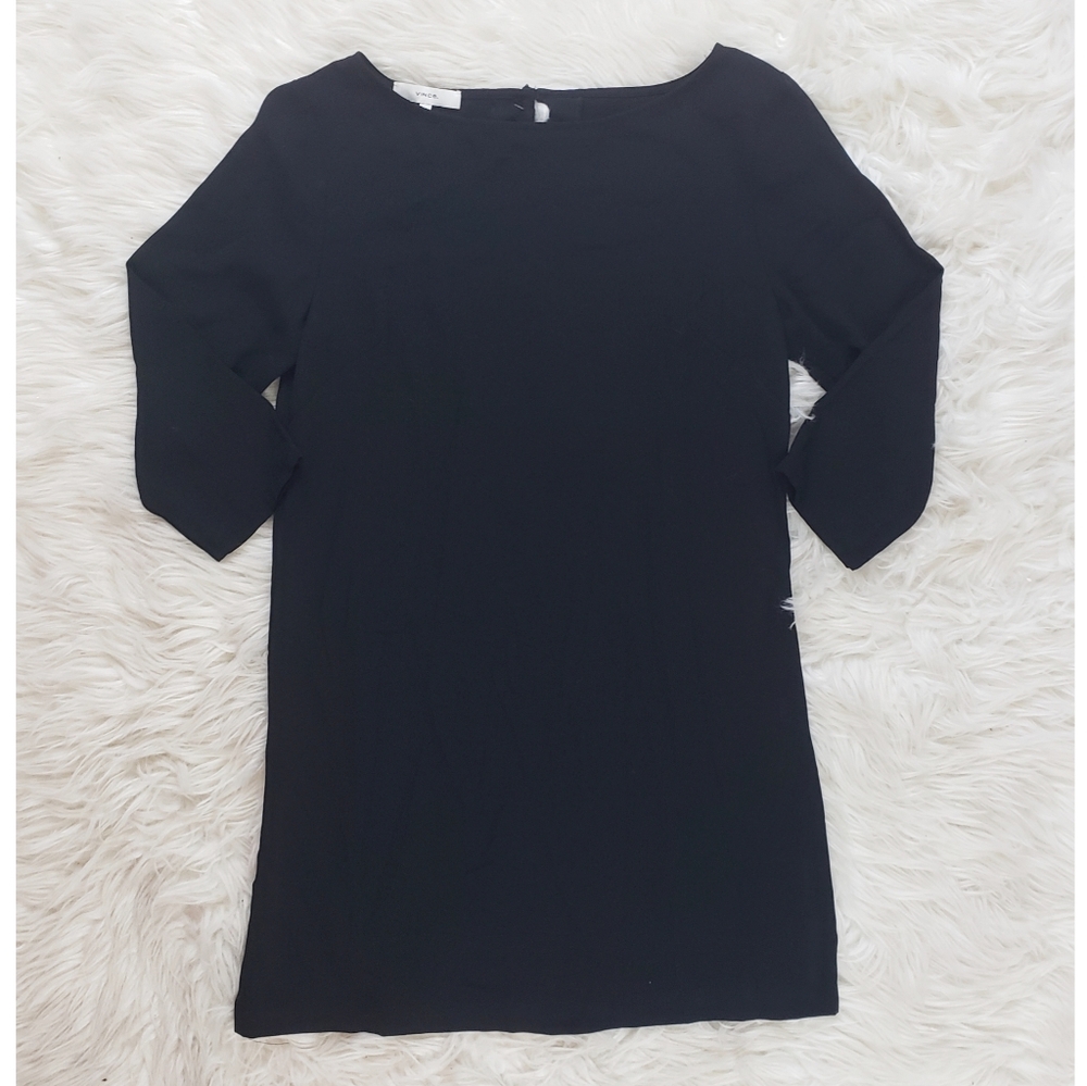 Vince Black Boat Neck Mini Dress